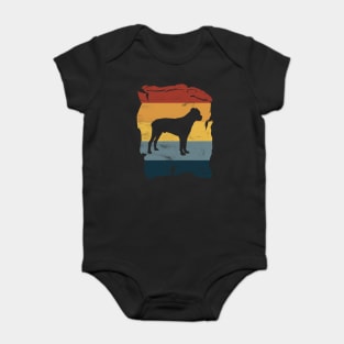 Cane Corso Distressed Vintage Retro Silhouette Baby Bodysuit